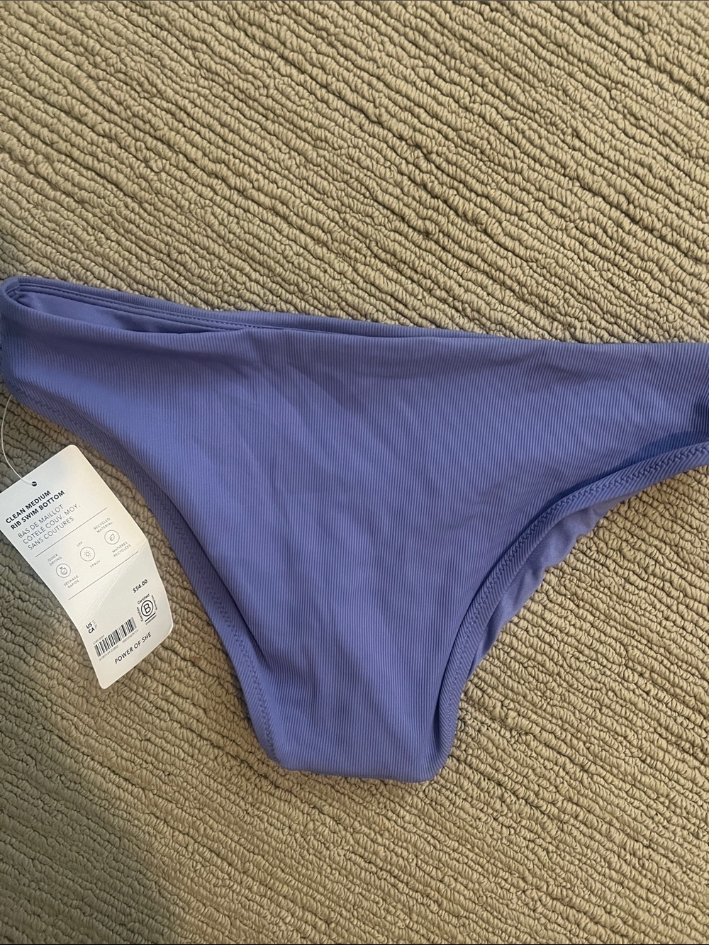 Athleta Ribbed Bikini Bottoms in Lavender Blue Sz S - Picture 4 of 4